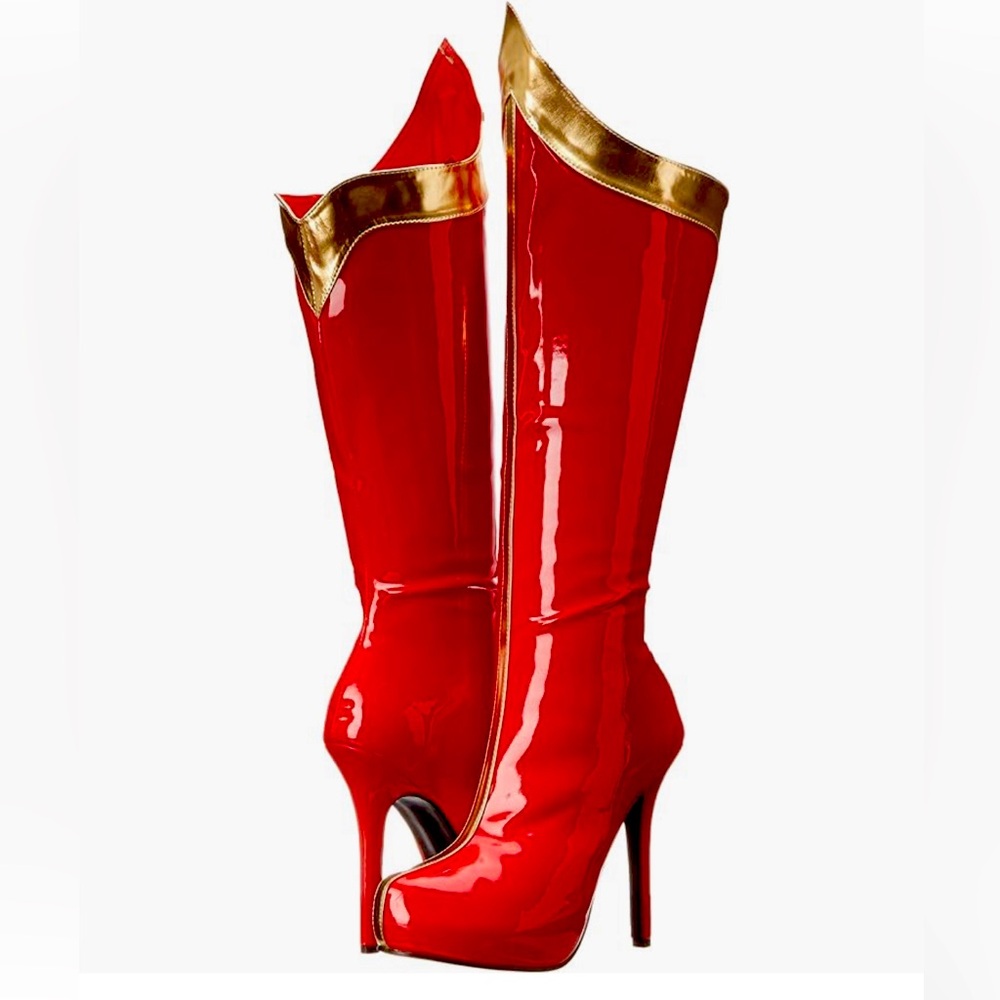 Size 9 Patent leather Wonder Woman boots